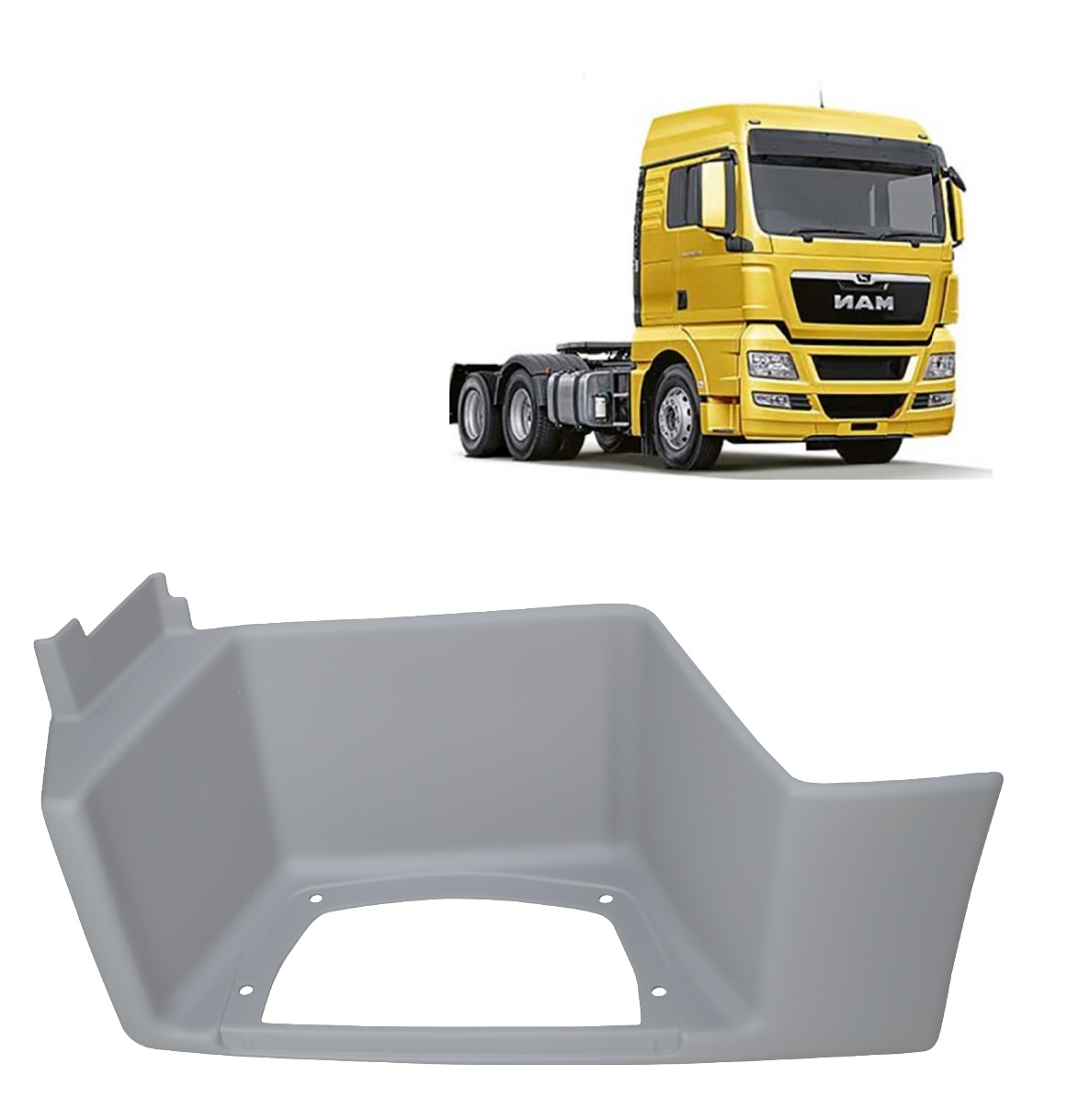 Estribo Caminhão Volkswagen Meteor, MAN TGX Lado Esquerdo - 2V5802645/8161510033