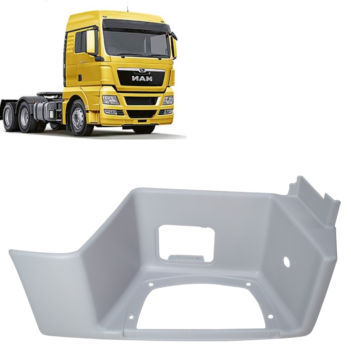 Estribo Caminhão Volkswagen Meteor, MAN TGX Lado Direito - 2V5802646A/816151003
