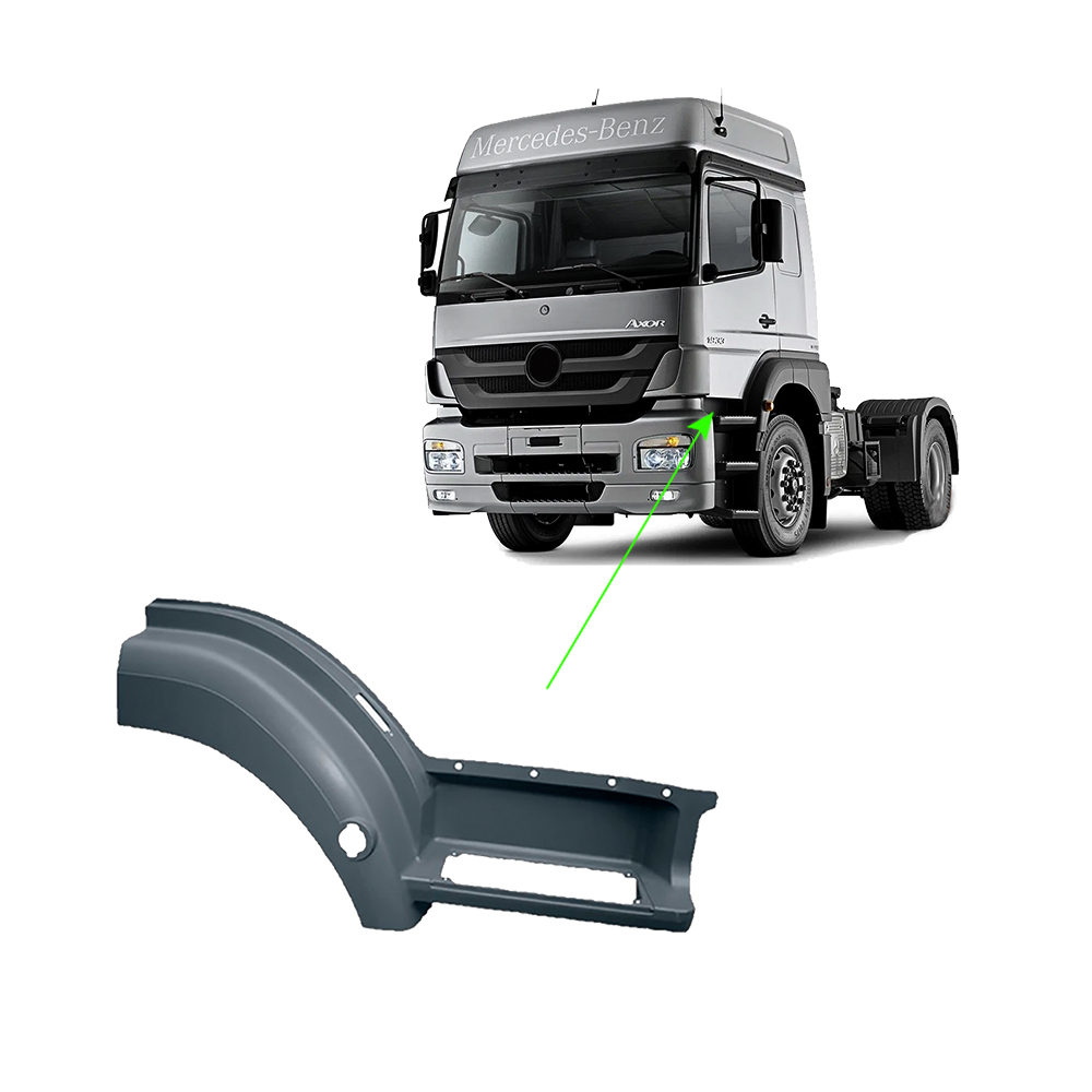 Paralama Dianteiro Cabine + Estribo Mercedes-Benz Axor 1933 Cabina Dupla Lado Direito - 9446661101 Paralama Dianteiro Cabine + Estribo Mercedes-Benz Axor 1933 Cabina Dupla Lado Direito - 9446661101