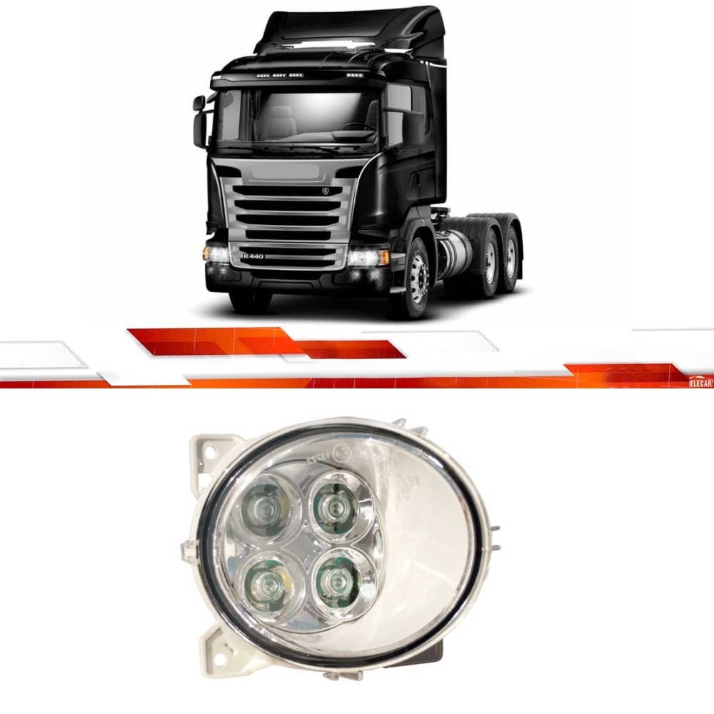 Farol Auxiliar Caminhão Scania Série 5 LED Lado Direito - 2080689