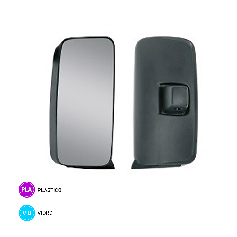 Espelho Retrovisor Caminhão Mercedes-Benz Axor Elétrico, com Desembaçador  Lado Direito - 28101716