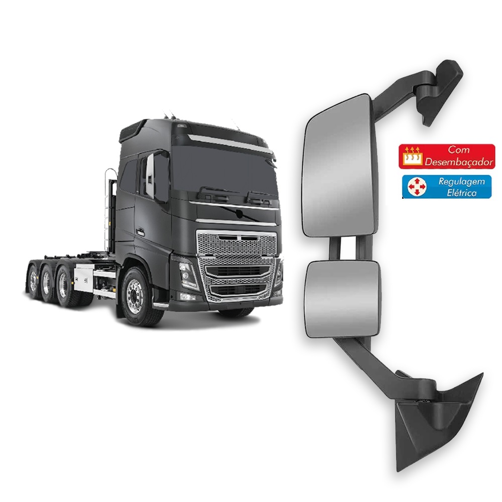Retrovisor Caminhão Volvo FH Após 2015 Completo Lado Esquerdo