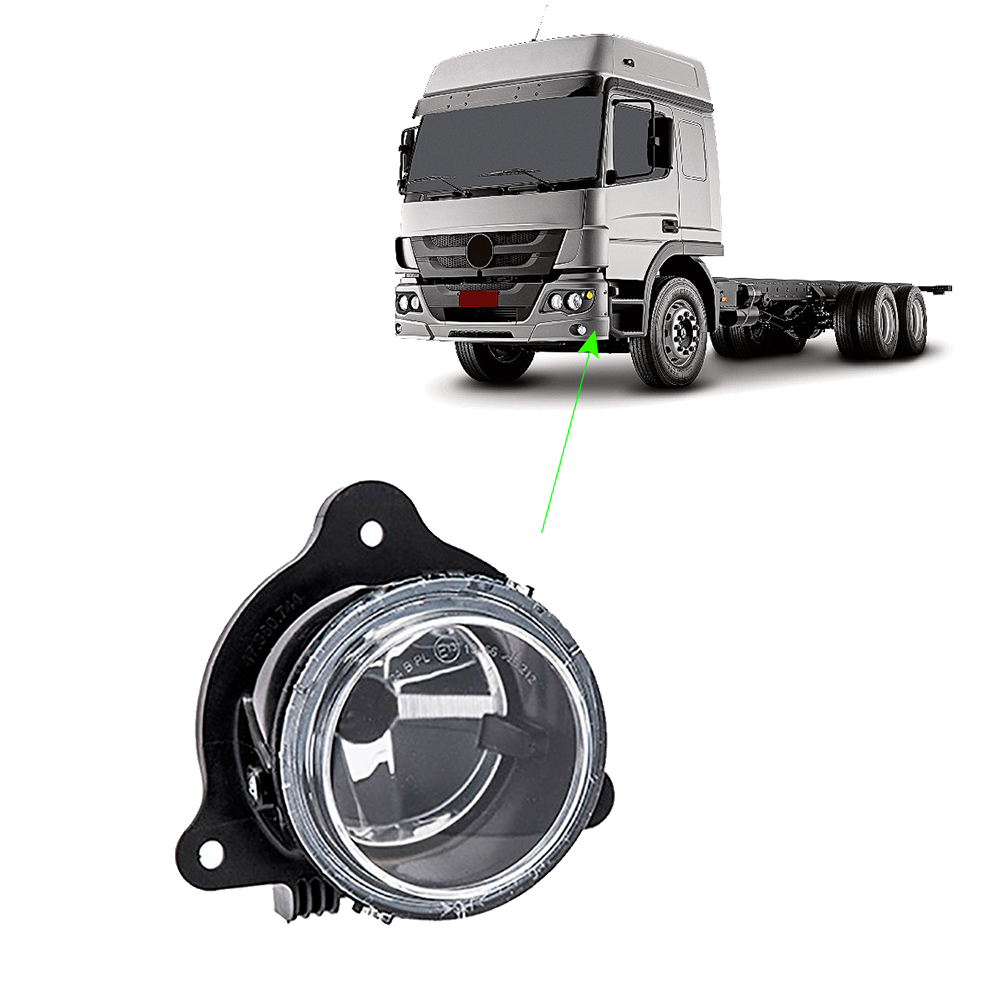 Farol Auxiliar Caminhão Mercedes-Benz Atego Após 2013 Com Soquete - A9588200056 Farol Auxiliar Caminhão Mercedes-Benz Atego Após 2013 Com Soquete - A9588200056