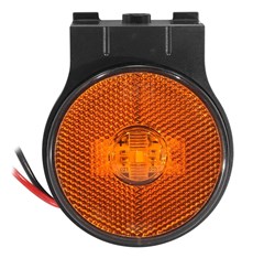 Lanterna Lateral Carreta Randon LED (65mm) Com Suporte - Amarela