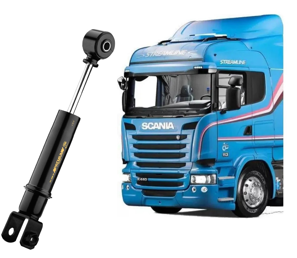 Amortecedor Cabine Caminhão Scania Série 5 Streamline Dianteiro - 1908098