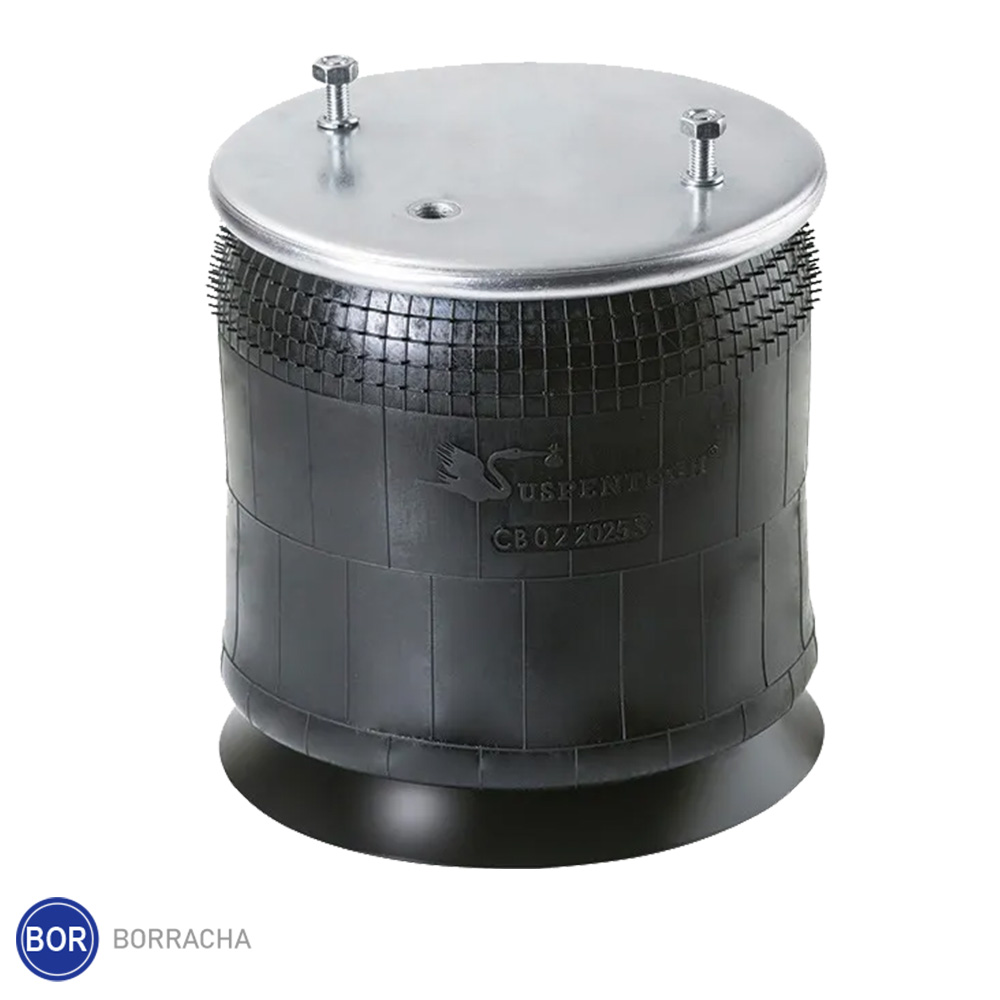 Mola Fole Suspensão Eixo Scania Série 4, Série 5, Série 6 - 3º Eixo Tração Após 2010 - Com Suspensor (Com Base) - 1865759