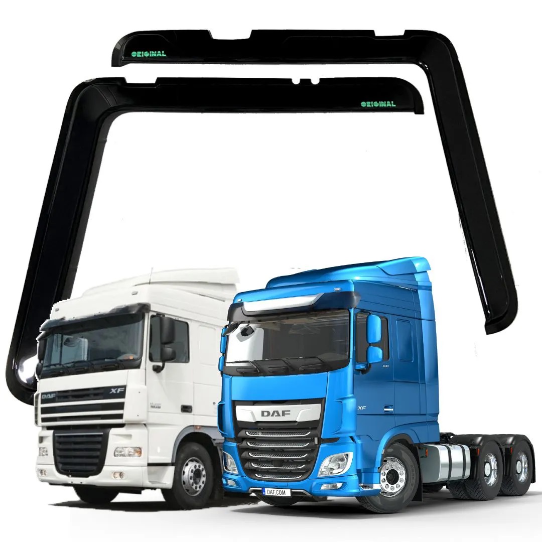 Par Calha Chuva Caminhão DAF XF Longa Fume