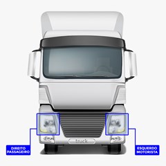 Ponteira Parachoque Caminhão Mercedes-Benz Axor 2831 Lado Direito - 9408805370