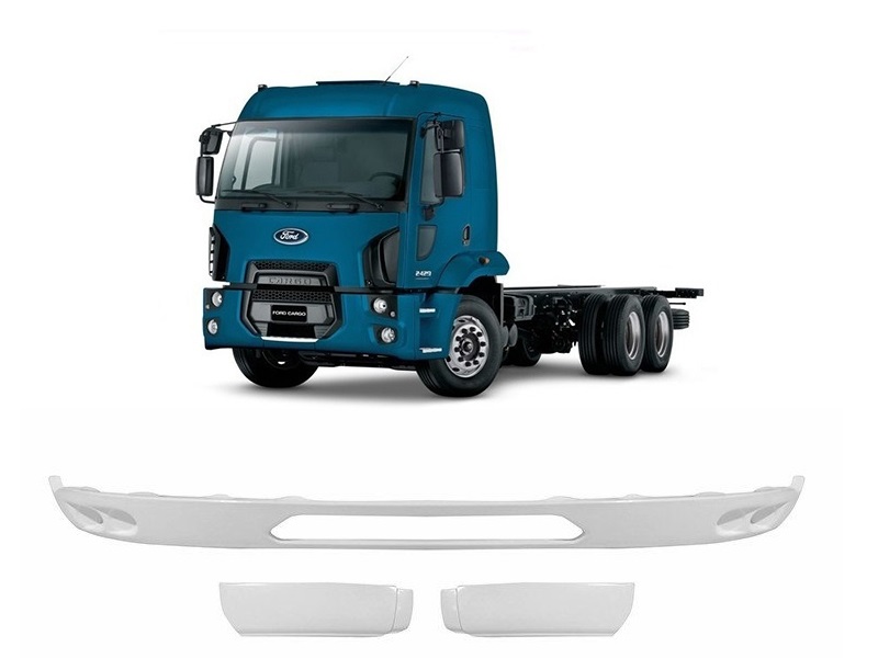 Spoler Caminhão Ford Cargo Após 2011 Rodoviário (16cm) 3 Partes - ABS