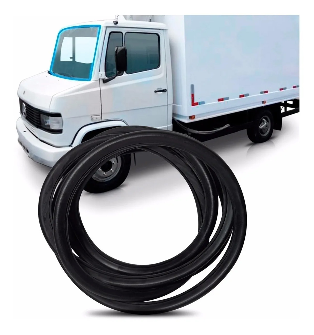 Borracha (Guarnição) Para-brisa Caminhão Mercedes-Benz 709, 1618, 1620 de 1989 até 2012 - 172622