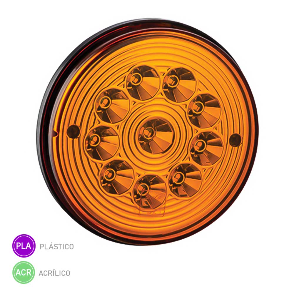 Lanterna Carreta Implementos Multifunção 24V - Amarela