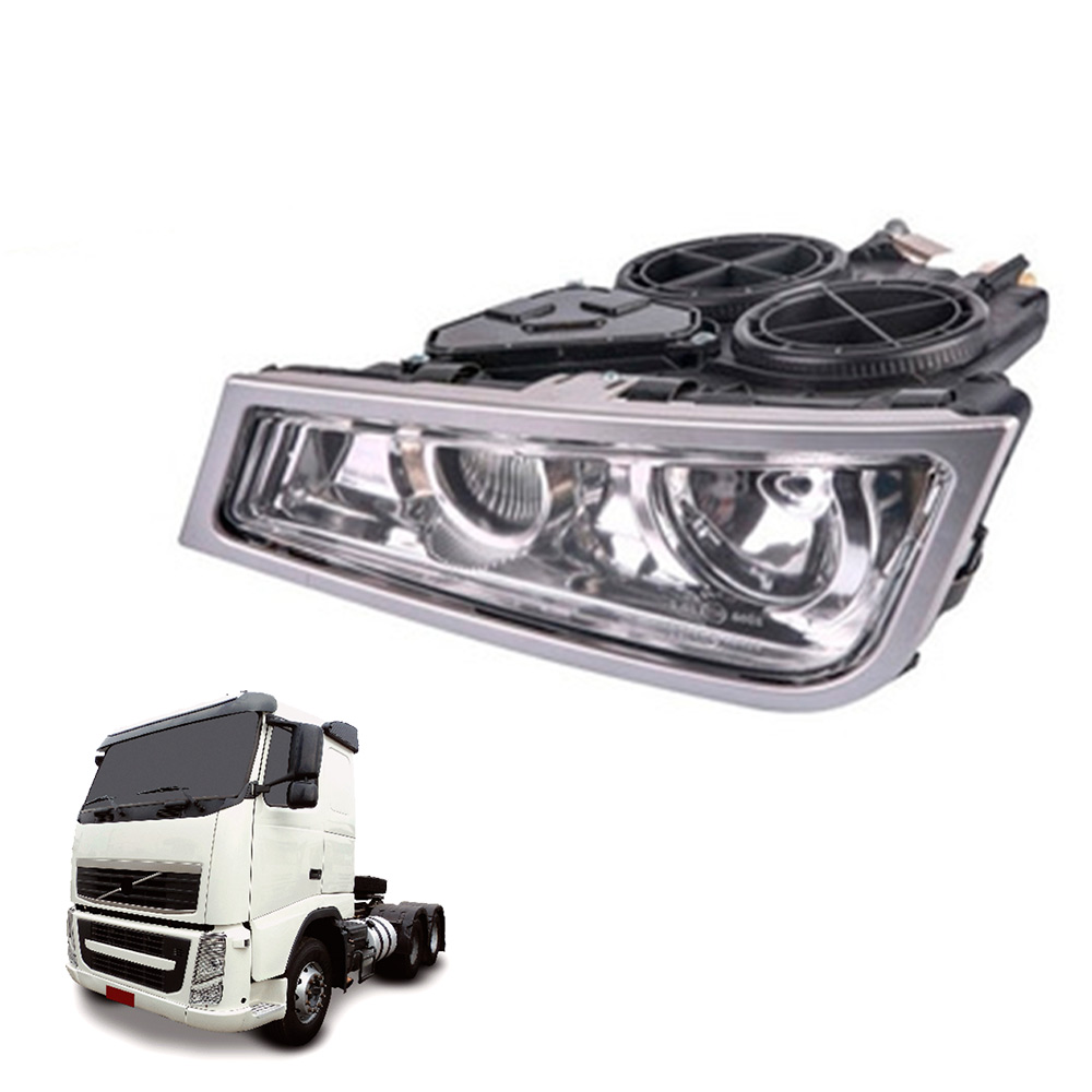 Farol Auxiliar Caminhão Volvo FH Após 2010 Lado Esquerdo (02 Lâmpada) - 21297918