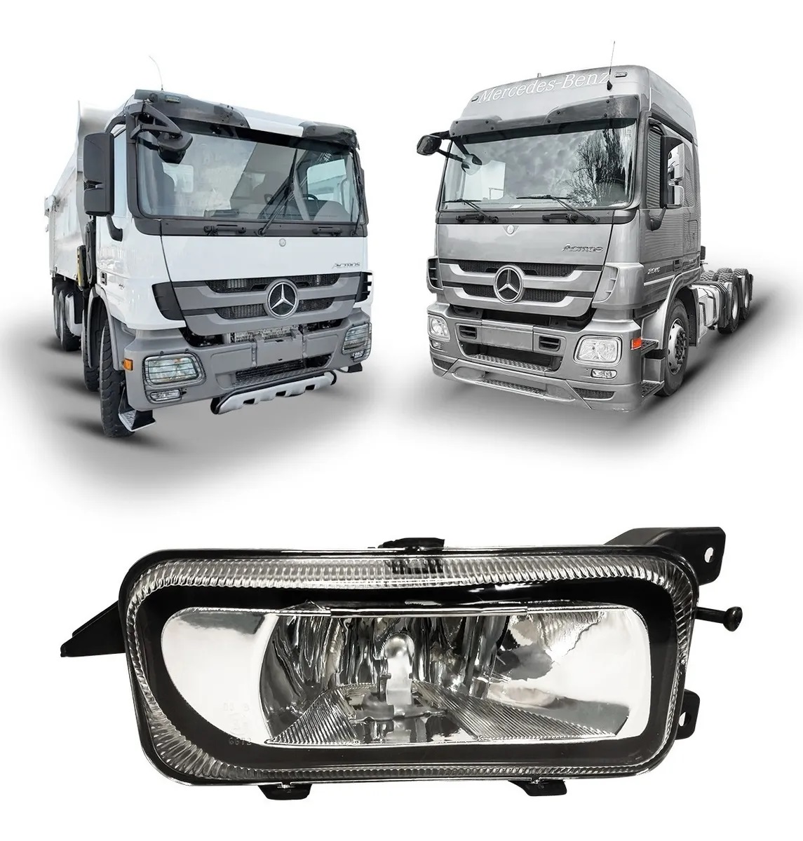 Farol Auxiliar Caminhão Mercedes-Benz Actros 2010 a 2015 Com Soquete Lado Direito