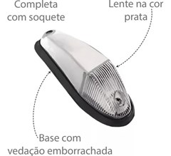 Lanterna Teto Caminhão Volkswagen Titan Work Todos Cristal- GF