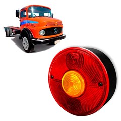 Lanterna Traseira Caminhão Mercedes-Benz até 1982 Redonda Lado Direito
