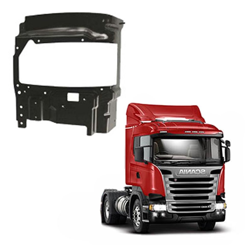 Suporte Carcaça Farol Caminhão Scania Série 5 2007 a 2010 (Chapa) Lado Esquerdo- 1727991  1438557