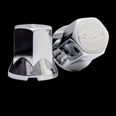 Kit 10 Capa Porca Cromada Com Logo Ford - 33mm