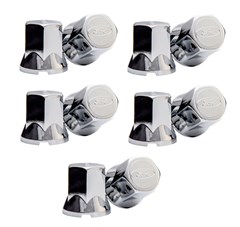 Kit 10 Capa Porca Cromada Com Logo Ford - 27mm