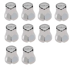 Kit 10 Capa Porca Cromada Com Logo DAF - 32mm