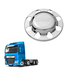 Aplique Cromado Tampa Cubo Tração Caminhão DAF
