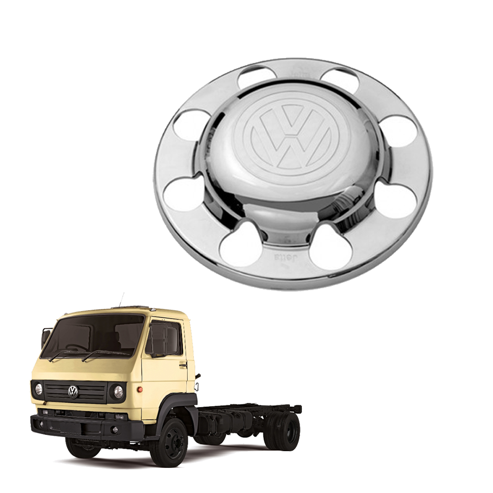 Aplique Cromado Tampa Cubo Tração Caminhão Volkswagen