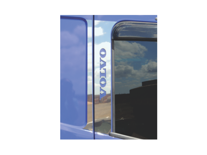 Par Acabamento Inox Coluna Porta Caminhão Volvo FH Após 2015