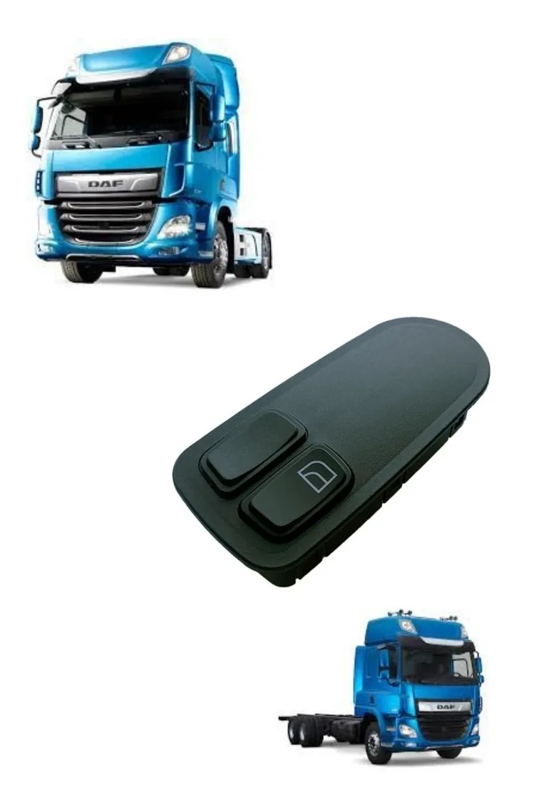 Botao Vidro Eletrico Caminhão DAF XF 105 Lado Direito - 1693129 Botao Vidro Eletrico Caminhão DAF XF 105 Lado Direito - 1693129