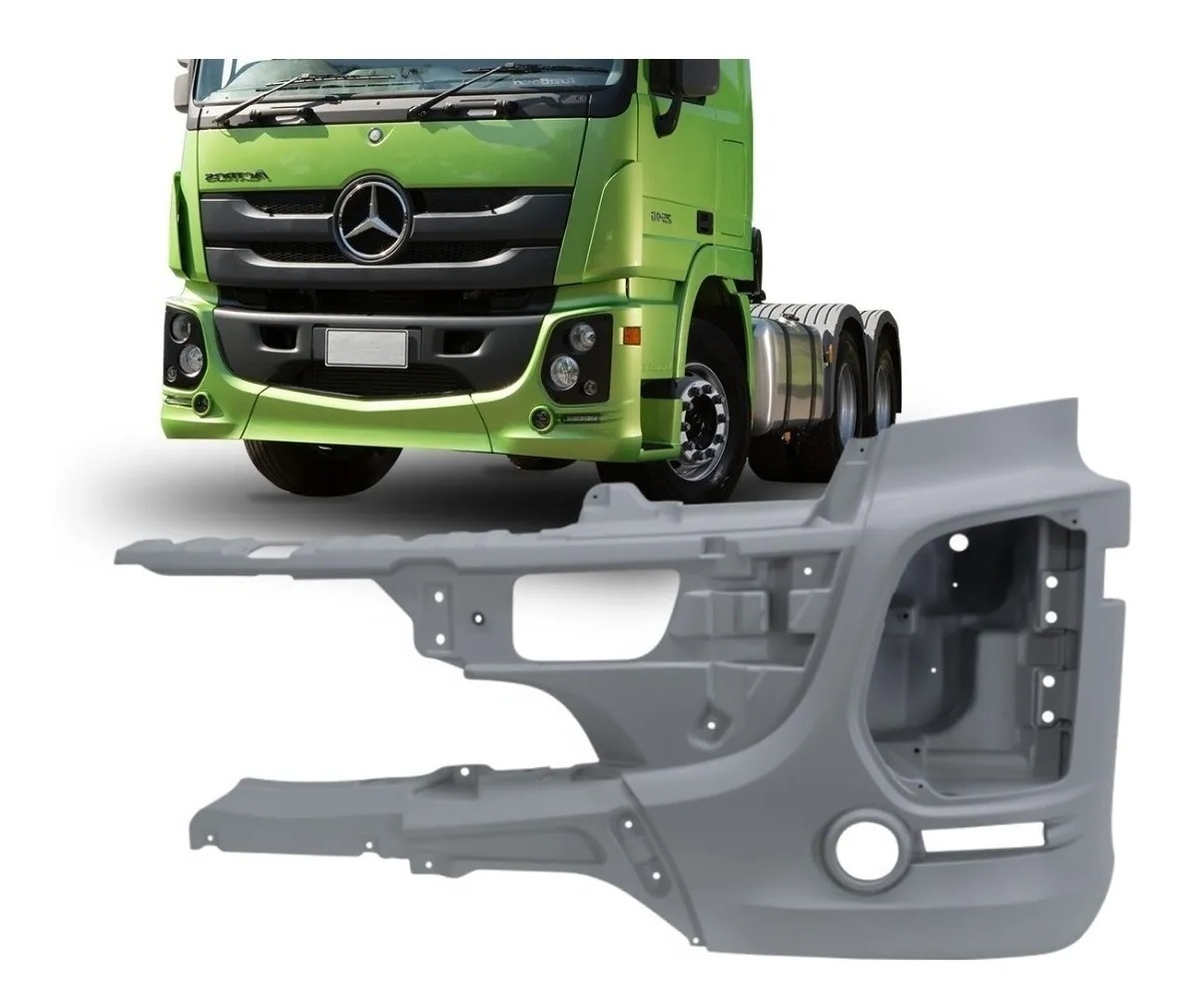 Ponteira Parachoque Mercedes- Benz Actros 2646 Cabine Baixa após 2016 Lado Direito - 9438806873
