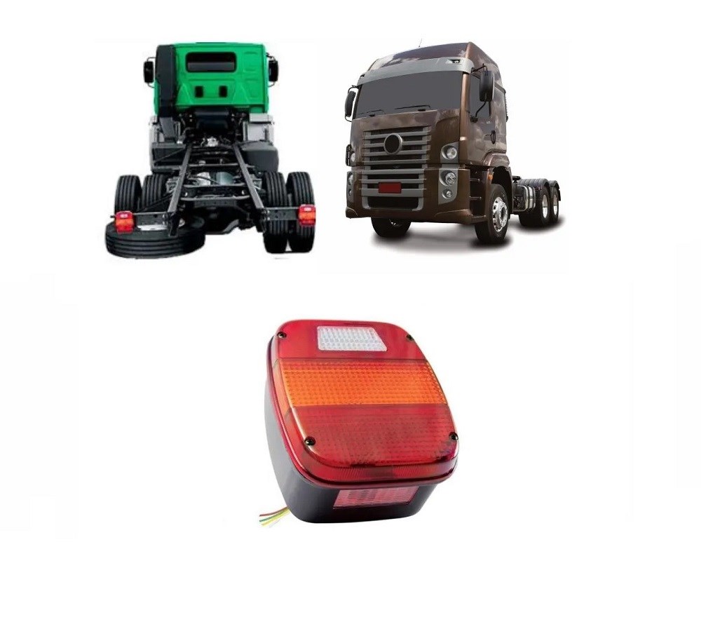 Lanterna Traseira Caminhão Volkswagen, Ford Após 1989 Marmitão Lado Esquerdo Lanterna Traseira Caminhão Volkswagen, Ford Após 1989 Marmitão Lado Esquerdo