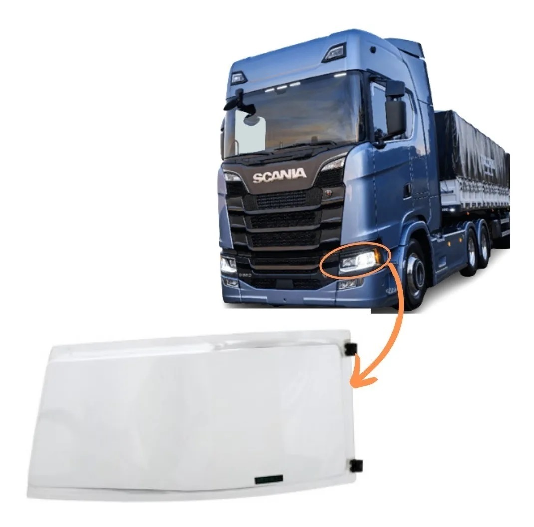 Par Protetor Farol Caminhão Scania Série 7 - Cristal