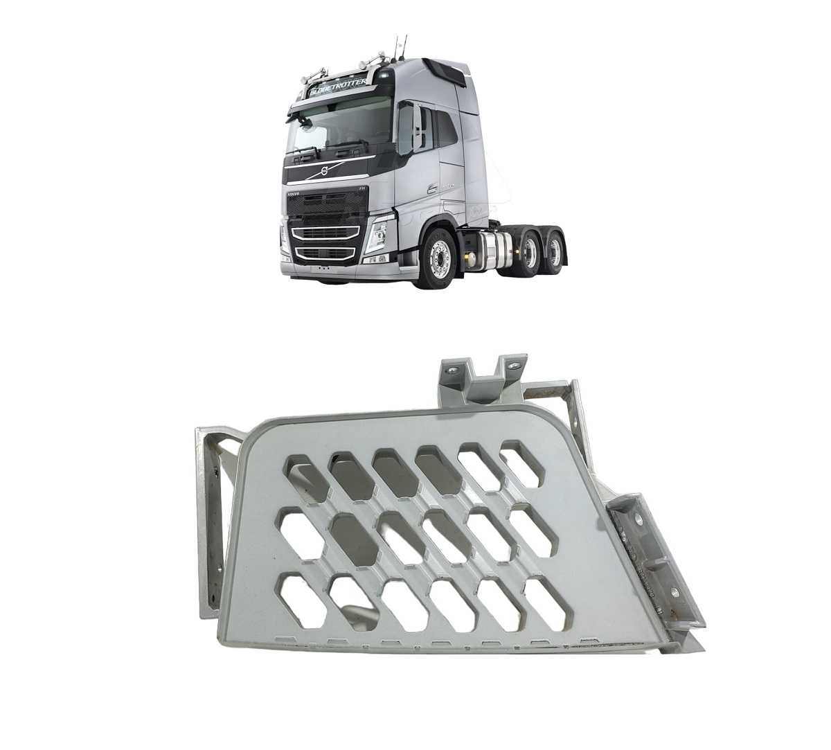 Estribo Pisar Caminhão Volvo FH Após 2015 Central Aluminio Lado Esquerdo