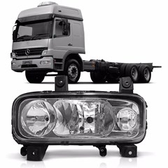 Farol Caminhão Mercedes-Benz Atego Após 2010 (Lente Lisa) Lado Direito - 9738202361
