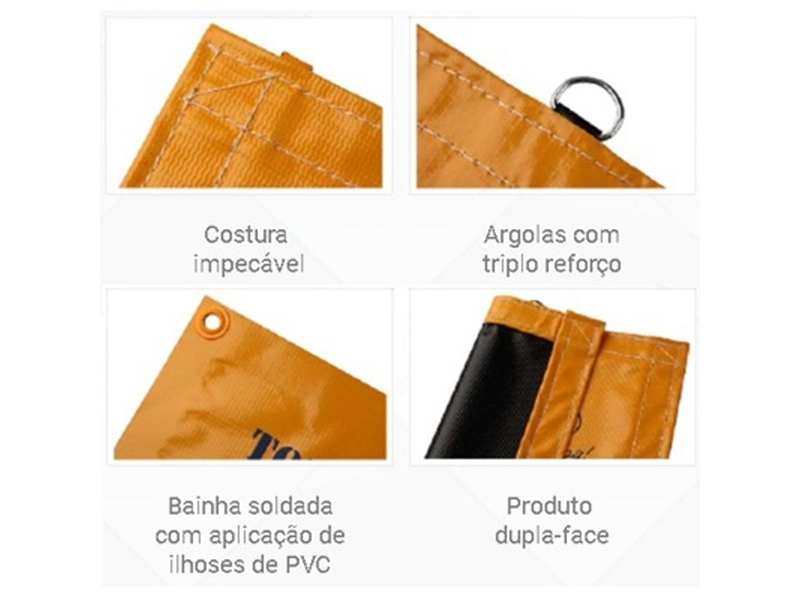 Lona Carga 14,7 x 4,7 Amarelo e Preto - Tradicional