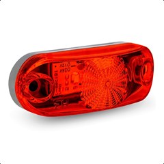 Lanterna Placa Delimitadora LED Bi-Volt - Com Fio - Vermelha