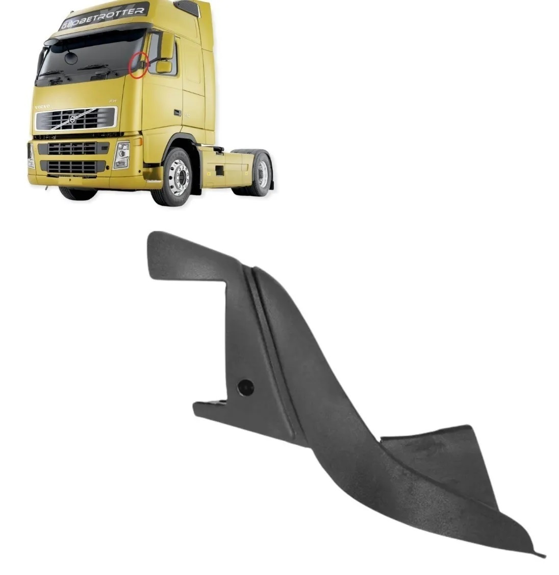 Acabamento Retrovisor Caminhão Volvo FH 2005 a 2009 Lado Direito 20529672