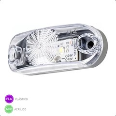 Lanterna Placa Delimitadora LED Bi-Volt Com Fio - Cristal