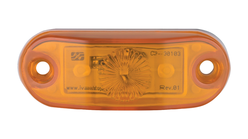 Lanterna Placa Delimitadora LED Bi-Volt - Com Fio - Ambar