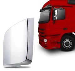 Capa Retrovisor Principal Caminhão Mercedes-Benz Actros Lado Esquerdo - Cromado- 9438111207