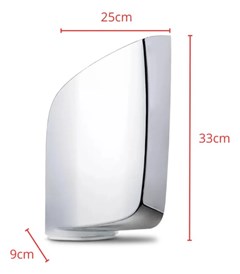 Capa Retrovisor Principal Caminhão Mercedes-Benz Actros Lado Esquerdo - Cromado- 9438111207