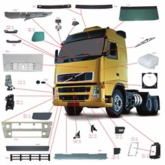 Grade Frontal Volvo FH 2005 a 2009 Inferior - Chinês - 20529704