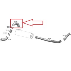 Tubo Saida Silencioso Caminhão Volvo VM Após 2012 Tubo Saida Silencioso Caminhão Volvo VM Após 2012