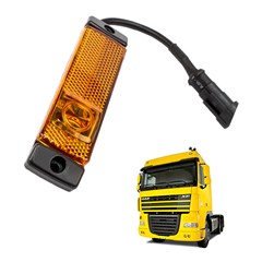 Lanterna Seta Lateral Caminhão DAF XF Com Soquete - 1862083 (LED)
