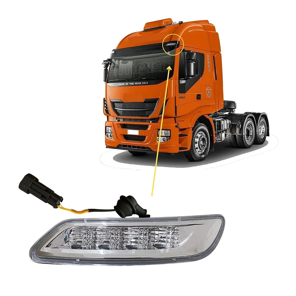 Lanterna Tapa Sol Caminhão Iveco Hi - Way Lado Direito LED Lanterna Tapa Sol Caminhão Iveco Hi - Way Lado Direito LED