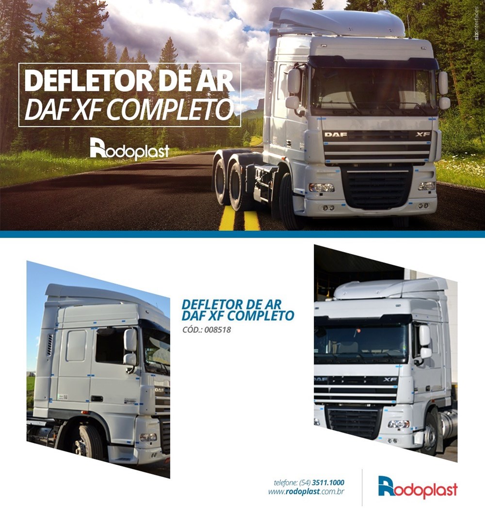 Aerofolio Caminhão DAF XF Completo Aerofolio Caminhão DAF XF Completo