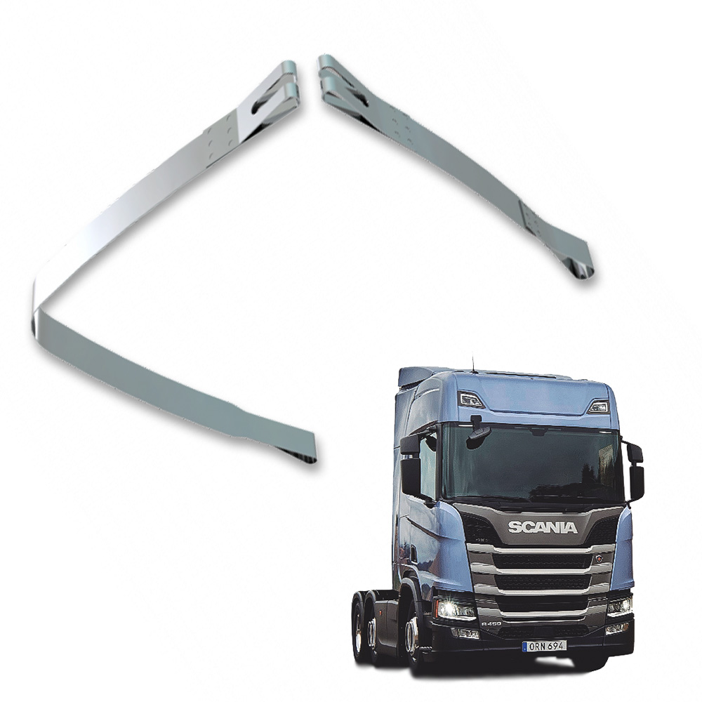 Cinta Tanque Caminhão Scania Série 7 Modelo D - Inox - 2630372, 2630373