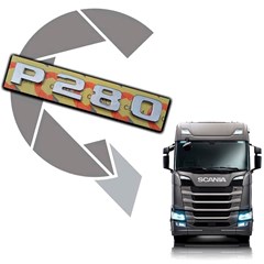 Letreiro Frontal Caminhão Scania Série 7 P280 Cromado - 2333309C