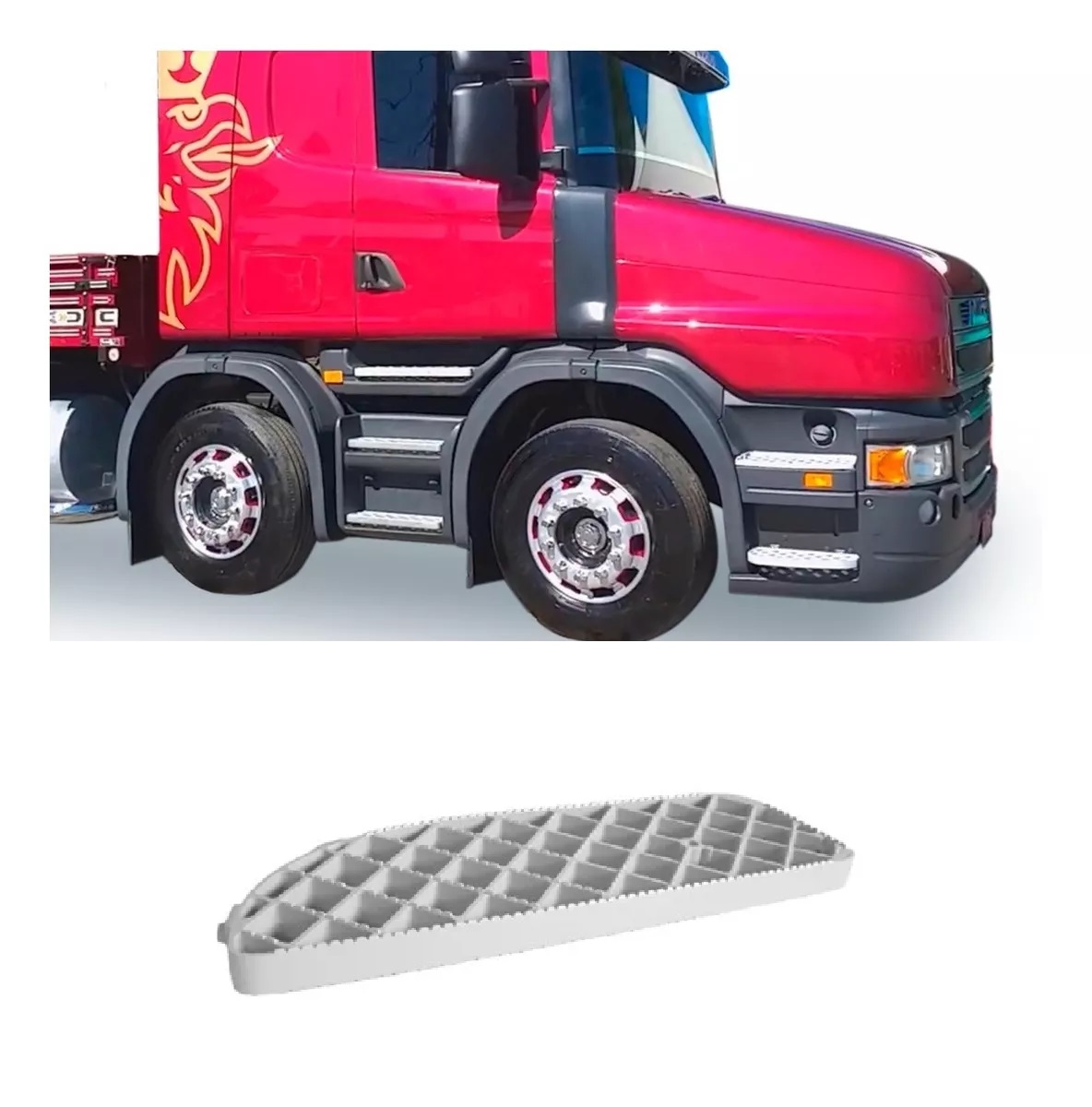 Estribo Pisar Caminhão Scania 124 T Série 4 Superior - 1535041