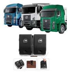 Botão Vidro Elétrico Volkswagem Constellation, Delivery Após 2010 Lado Esquerdo Bivolt - 6Q0959858