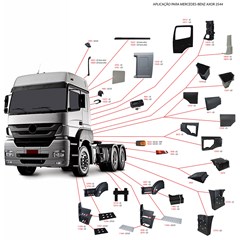 Estribo Caminhão Mercedes-Benz Axor 2544 Após 2014 Lado Esquerdo - 9586602701