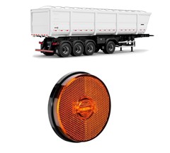 Lanterna Lateral Carreta Randon LED (65mm) Sem Suporte - Amarela - 210102016